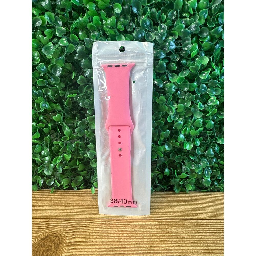 New Pink Silicone Smart Watch Band Compatible with Apple Watch 38mm 40 mm Gift